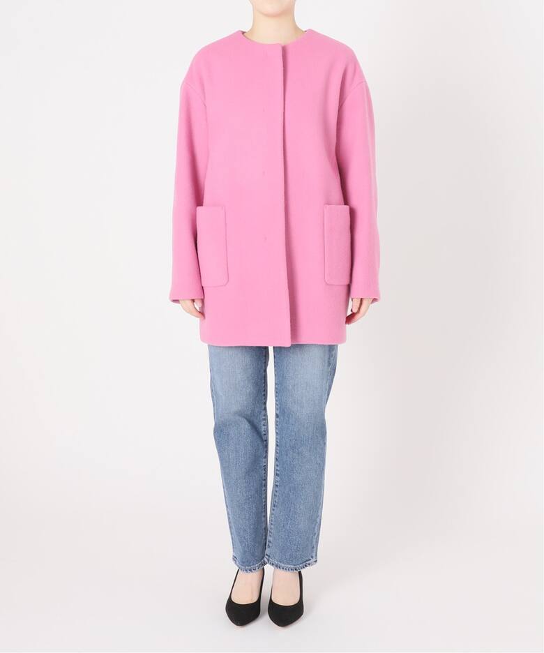 ウールノーカラーミドルコート（ノーカラーコート）｜La Totalite（ラ  