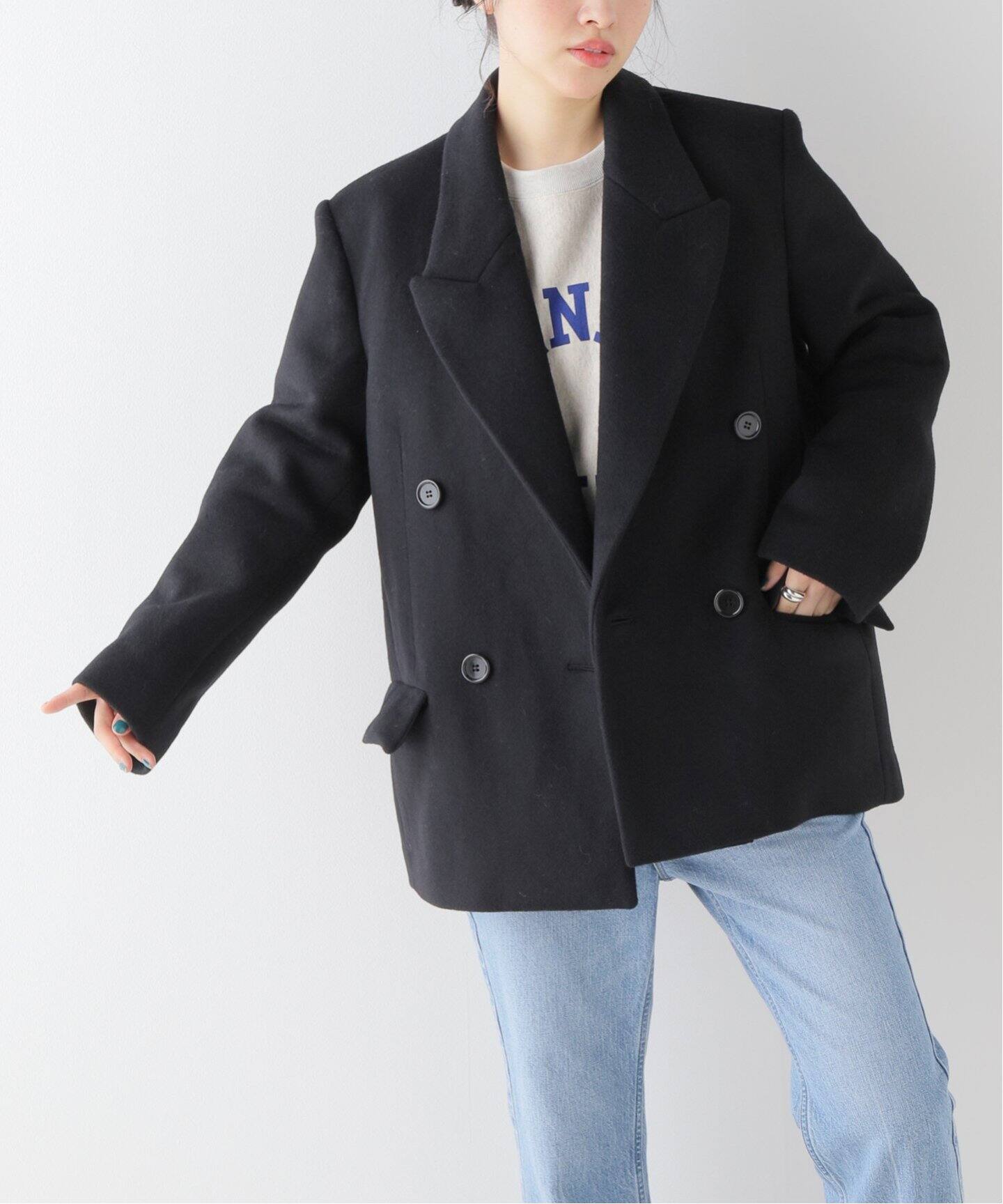 メルトンダブルブレストコート（その他ブルゾン／アウター）｜Spick  