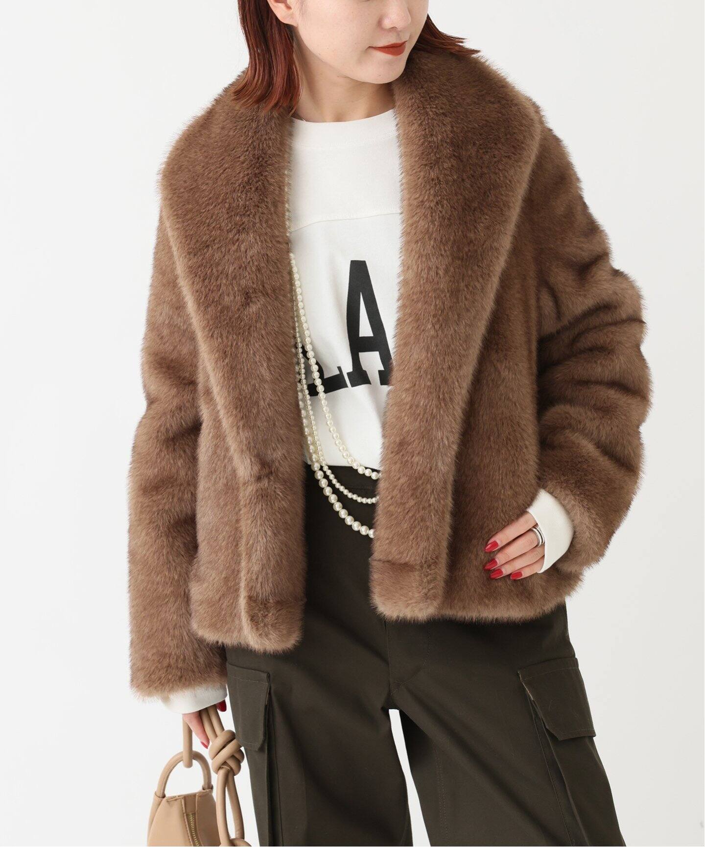 フェイクファーショートコート（その他ブルゾン／アウター）｜Spick  