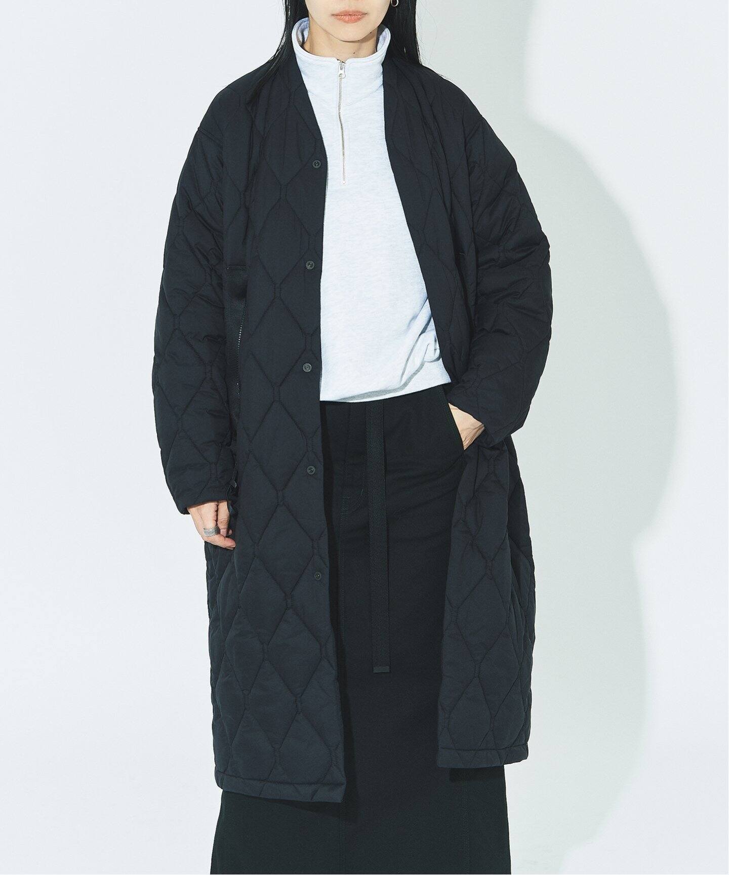 PHEENY /フィーニー】Nylon rip キルティングコート（中綿  