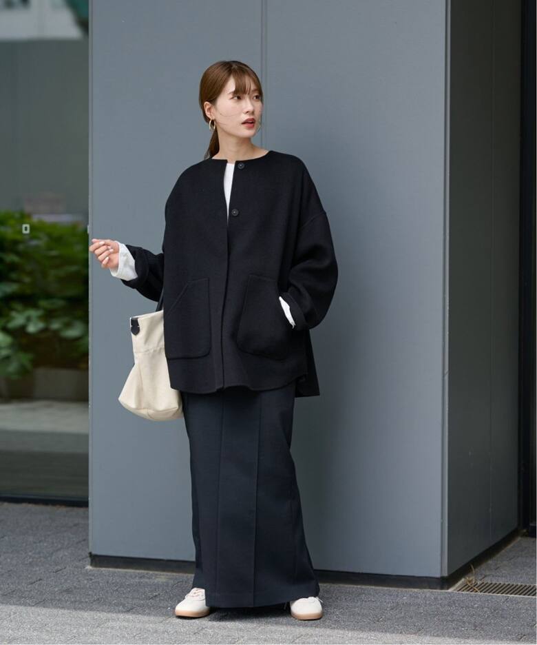 ≪WEB限定追加≫ハミルトンリバークルーネックコート3（ノーカラー  