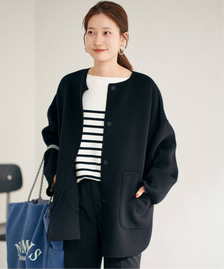 ≪WEB限定追加≫ハミルトンリバークルーネックコート3（ノーカラー  