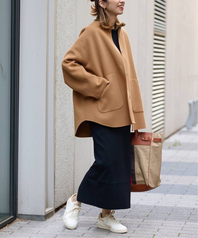 ≪WEB限定追加≫ハミルトンリバークルーネックコート3（ノーカラー 