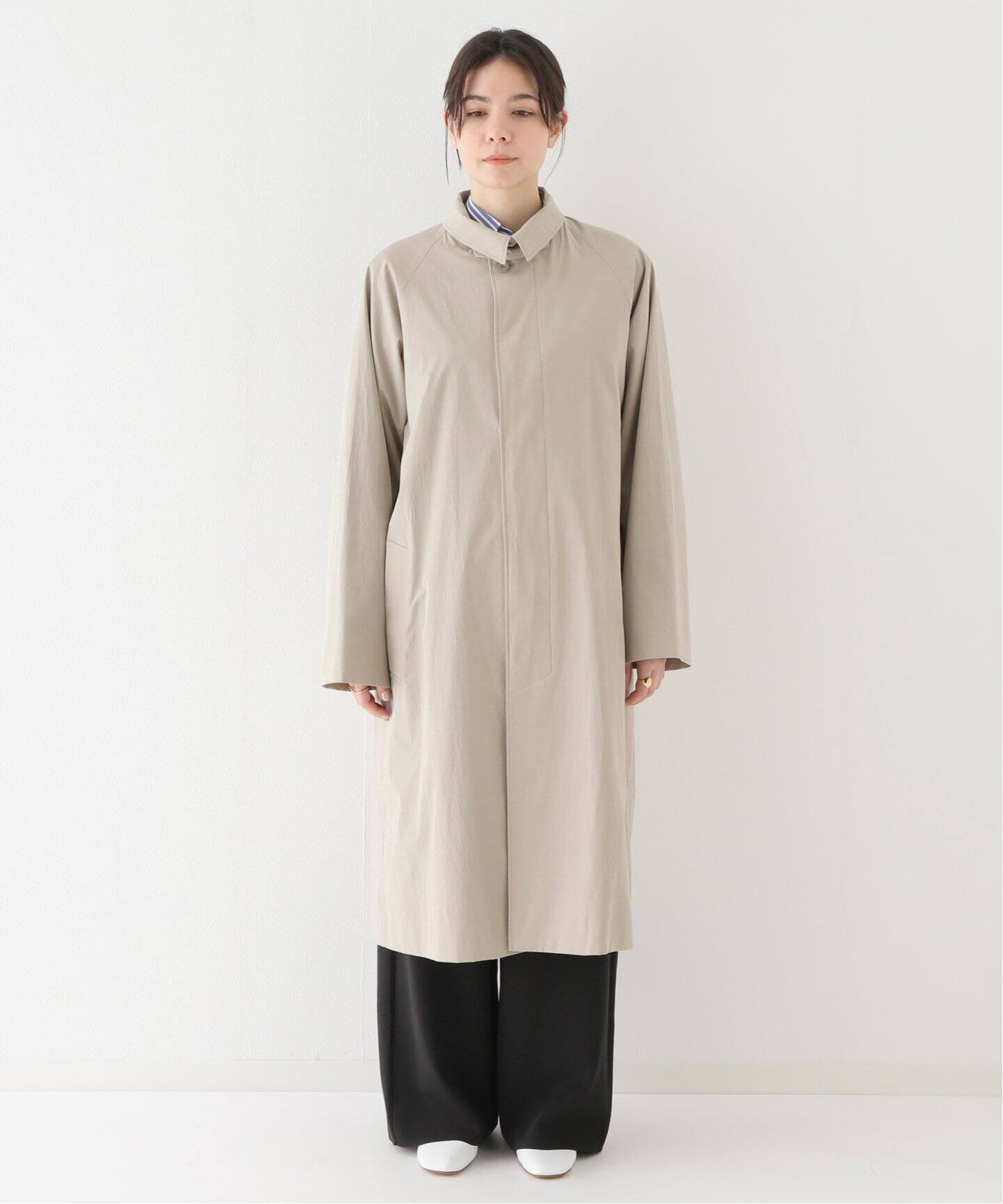 ATON/エイトン】KYOTO TSURIZOME COTTON BALMACAAN COAT（ステンカラー 