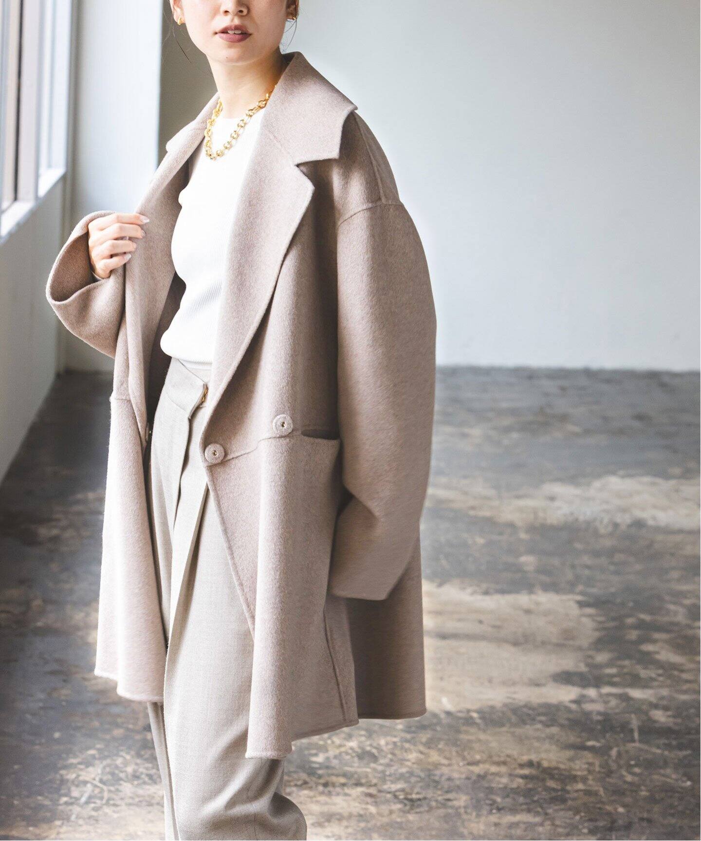 追加》Super160sリバーミドルコート（その他ブルゾン／アウター  