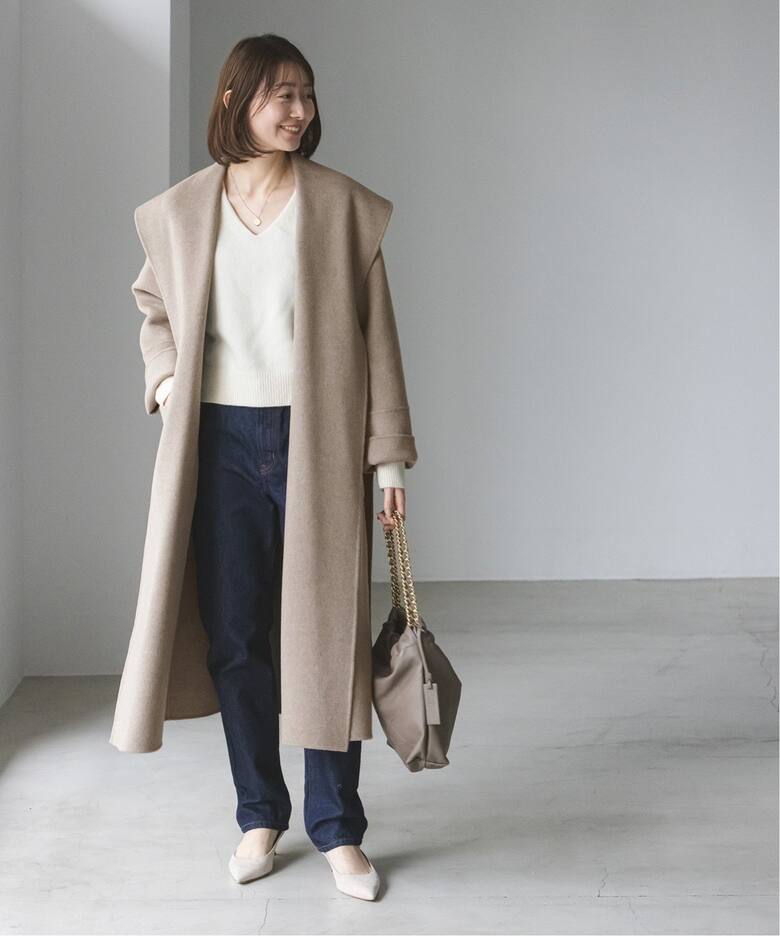 Super160s リバーワイドカラーコート（その他ブルゾン／アウター  