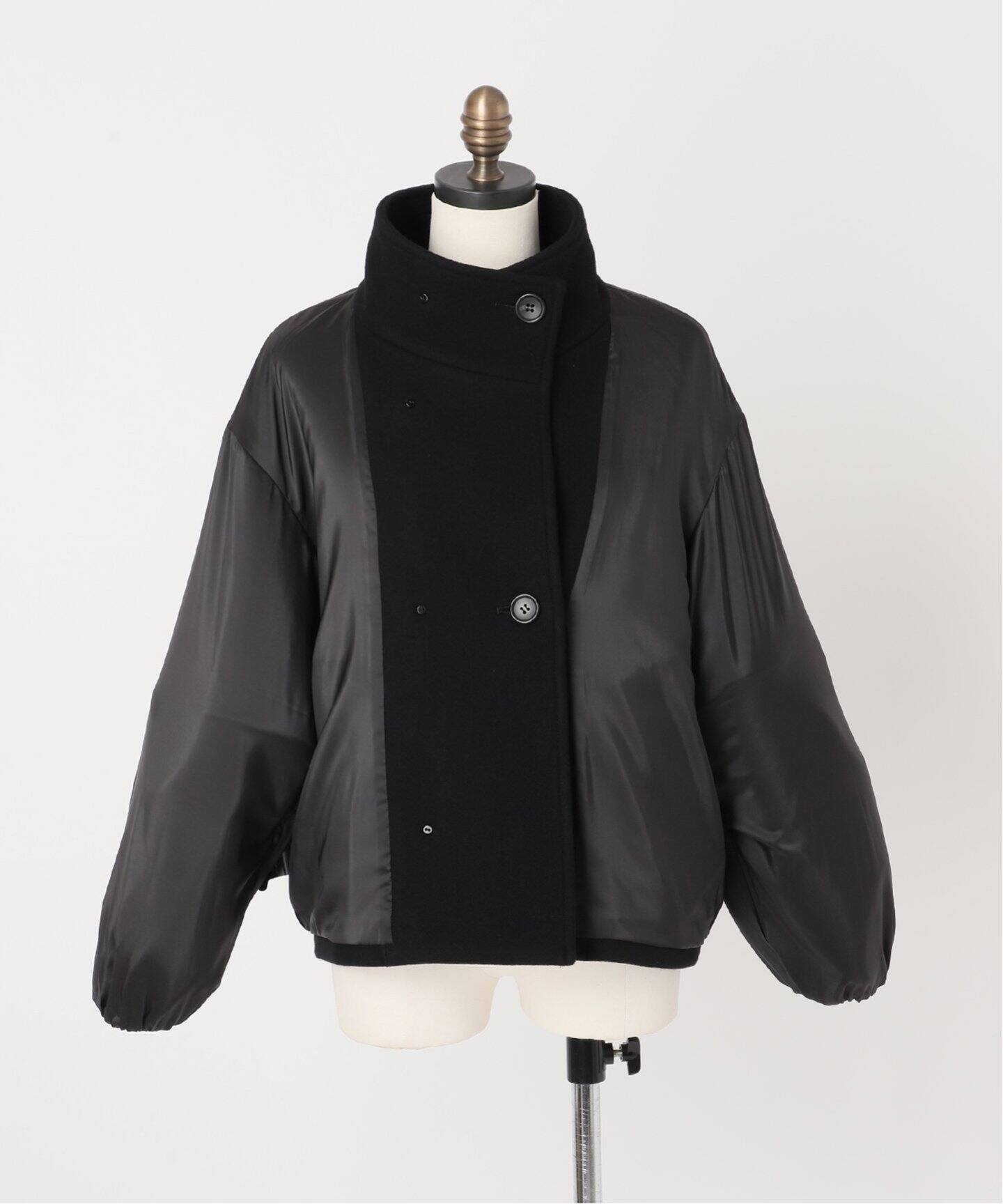 追加》メルトンパフスリーブショートコート（その他ブルゾン／アウター  