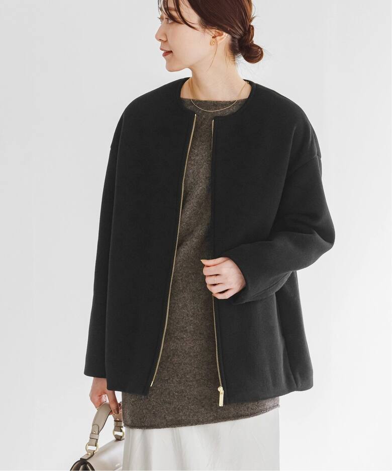 追加》MTRカラーレスジップショートコート（ノーカラーコート）｜NOBLE  