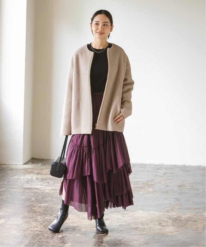 追加》MTRカラーレスジップショートコート（ノーカラーコート）｜NOBLE  