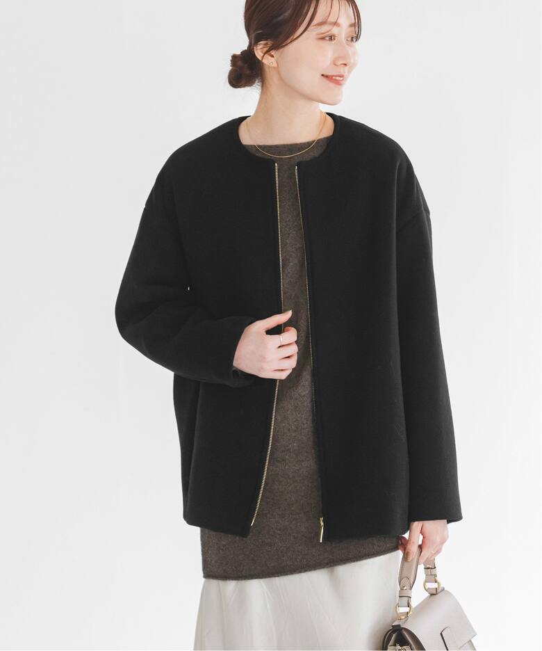 追加》MTRカラーレスジップショートコート（ノーカラーコート）｜NOBLE  