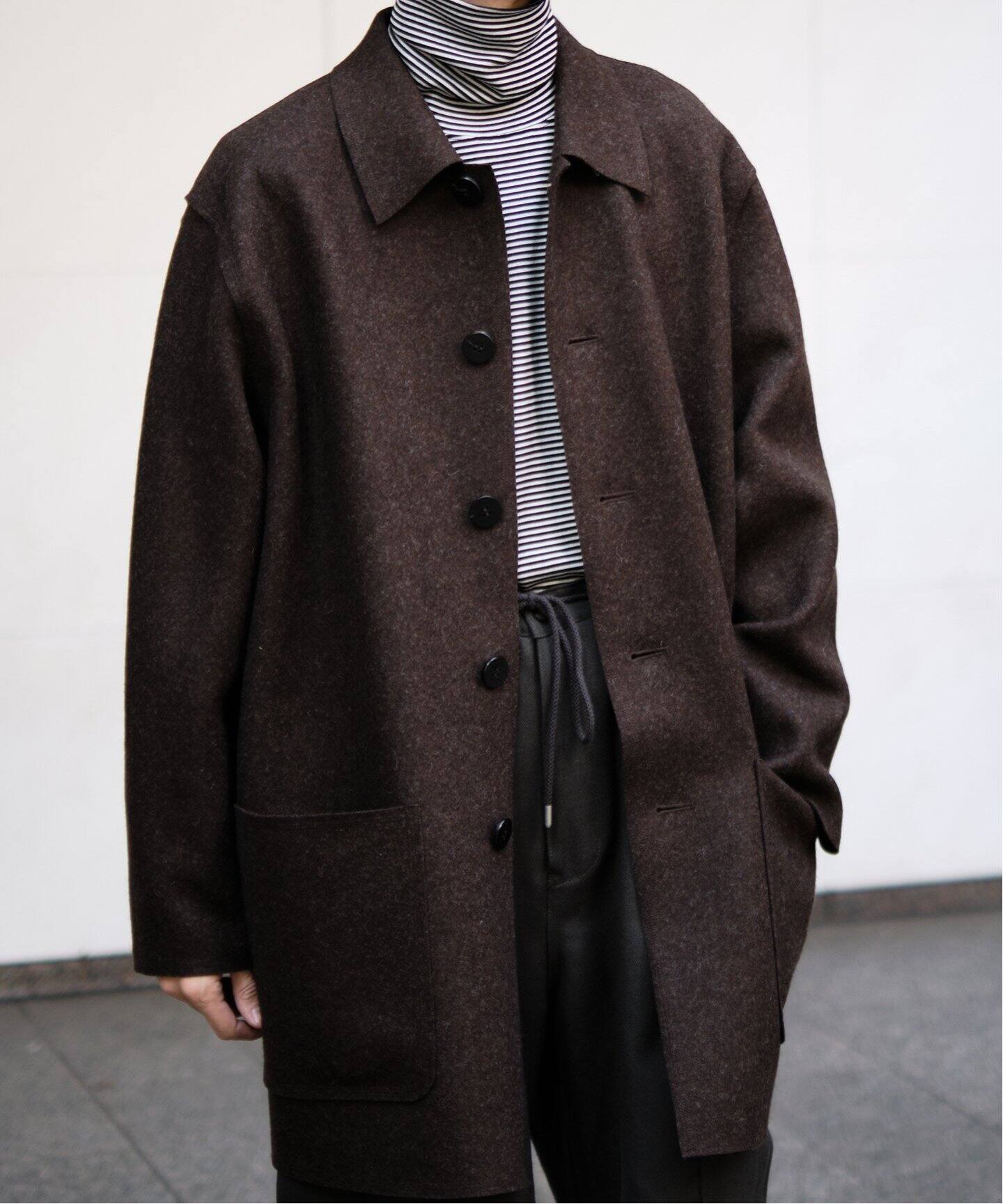 Cale / カル】別注 スーパーカムバックラムフェルト コート（ステン 