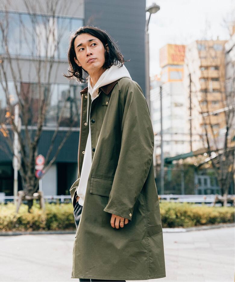 大幅値下げ❗️barbour loeff バーレーロングコート 目だた
