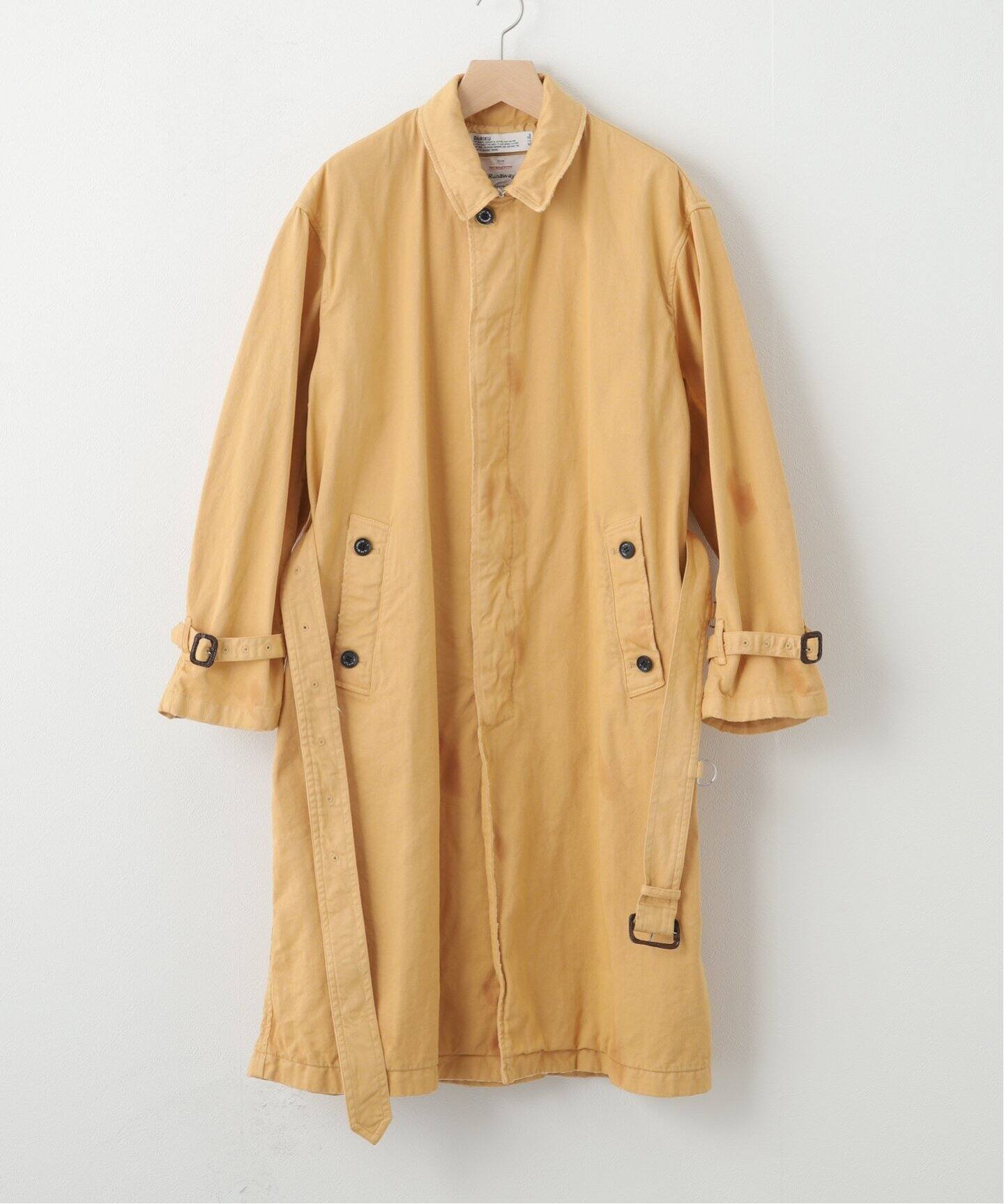 DAIRIKU / ダイリク】Vintage Wash Single Trench Coat（トレンチ 