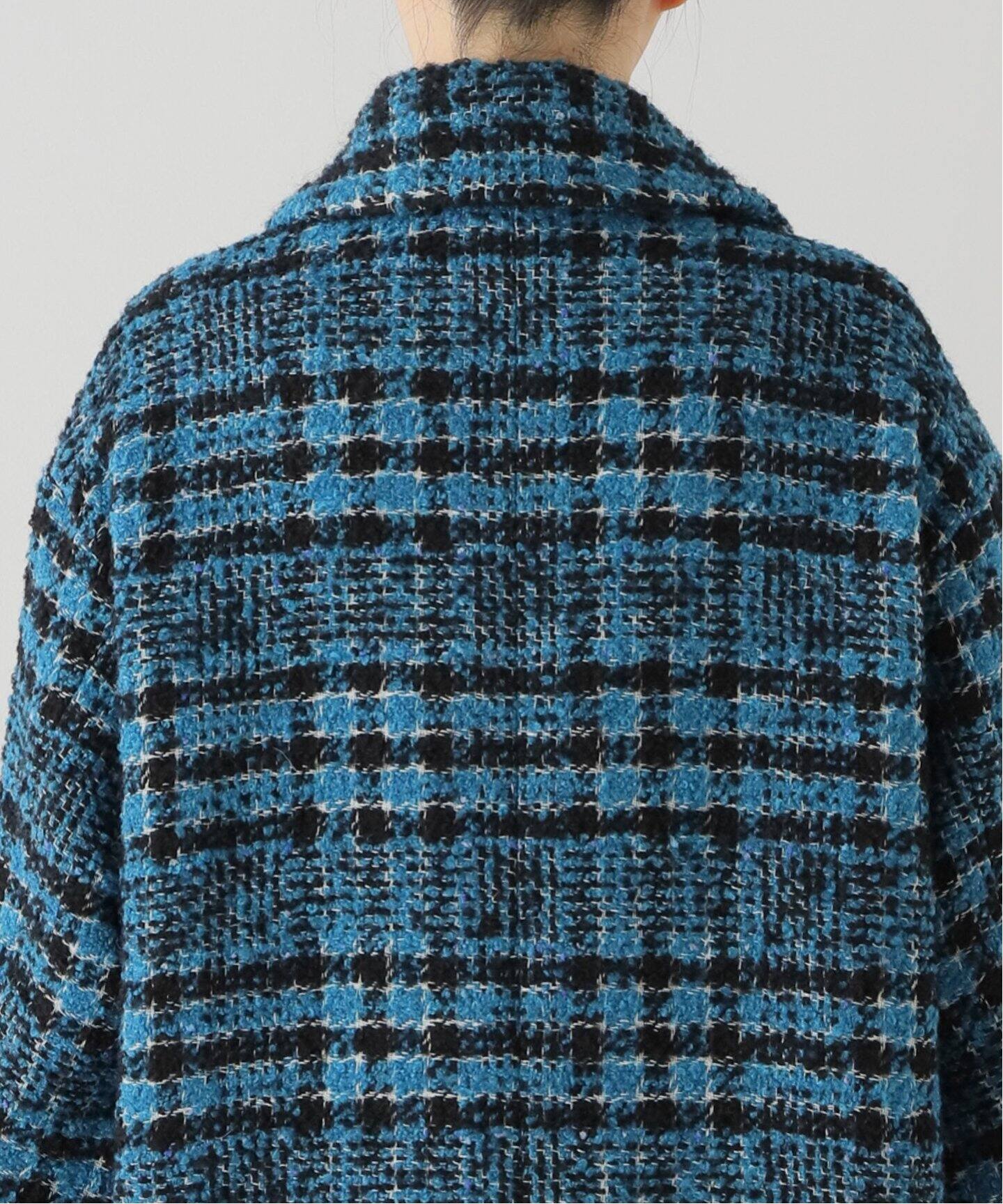 BALLIブルーチェックステンカラーコート（その他ブルゾン  