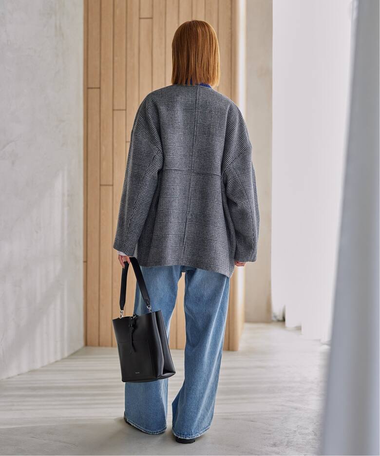 追加2》スーパー140ビーバーノーカラーショートコート（ノーカラー  