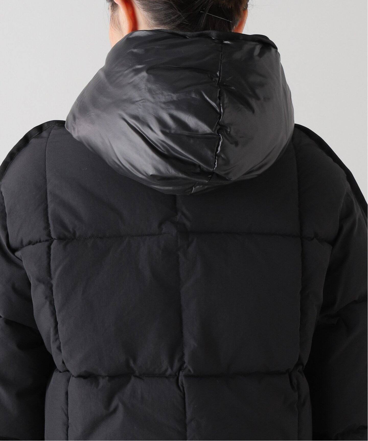 GANNI / ガニー】 Mix Puffer Hooded Short Jacket：中綿ジャケット 