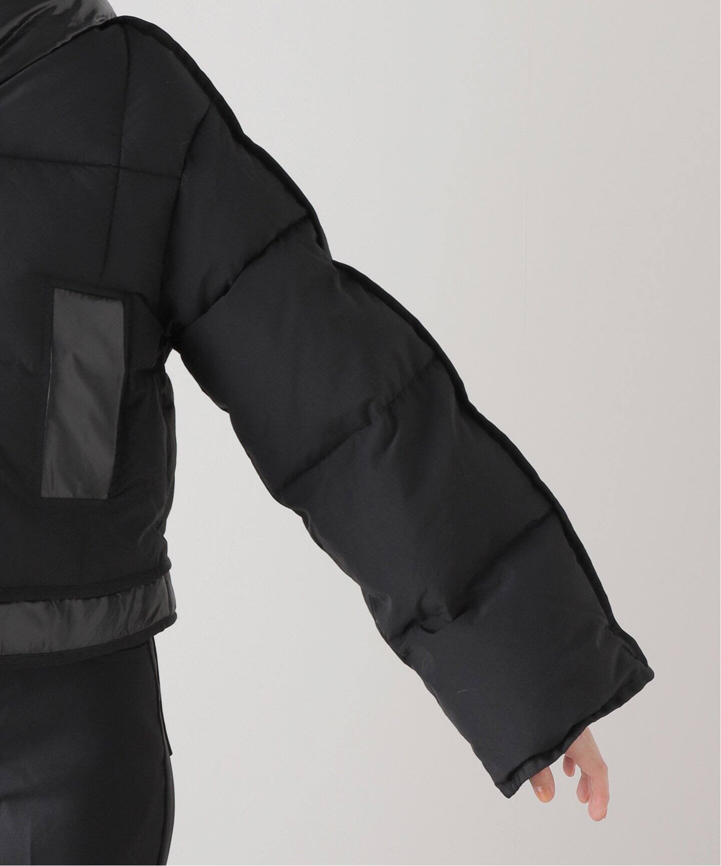 GANNI / ガニー】 Mix Puffer Hooded Short Jacket：中綿ジャケット 