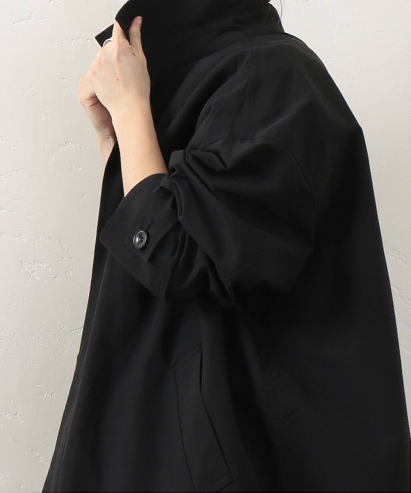 グログランワッシャー スタンドコート（その他ブルゾン／アウター  