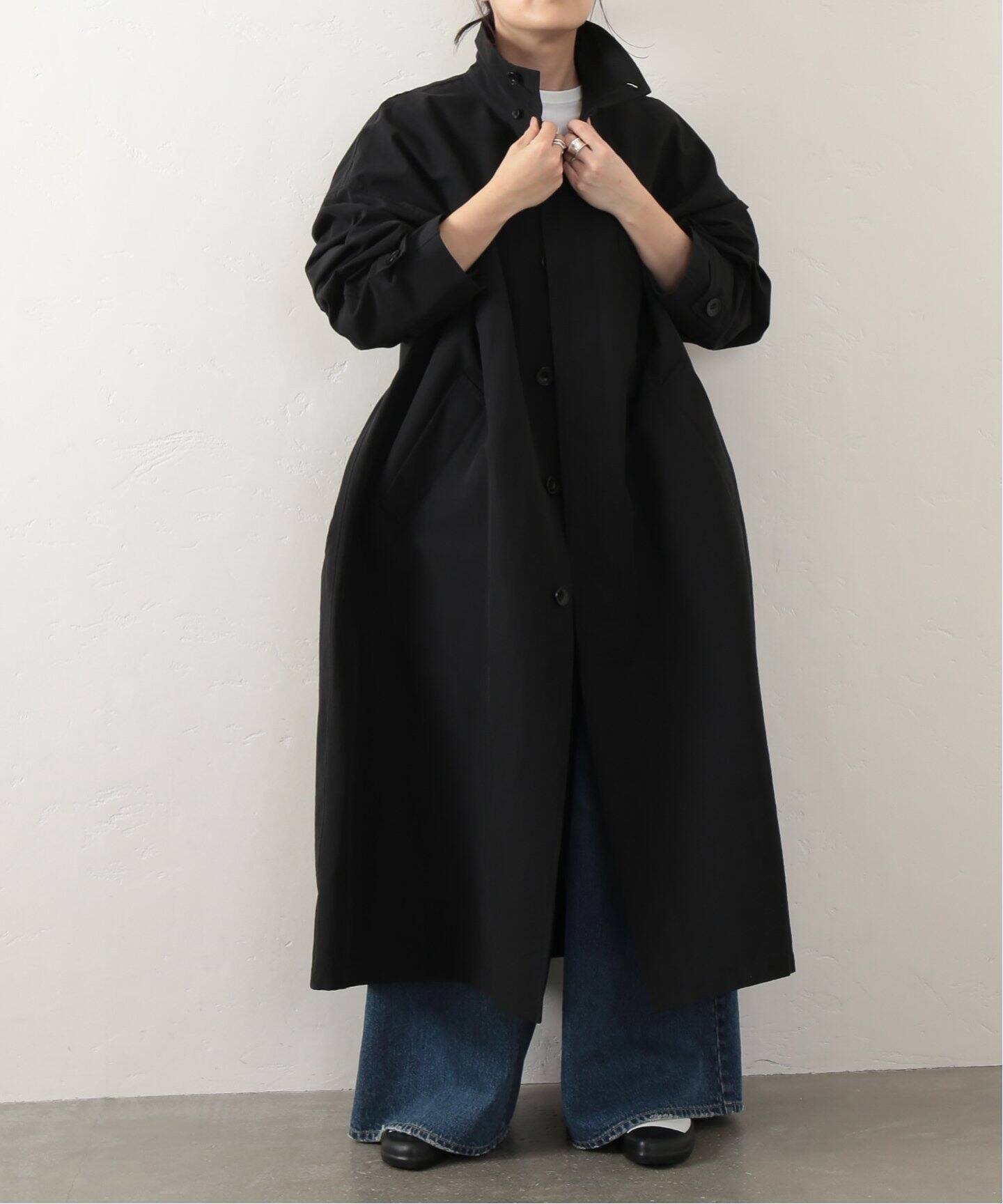 グログランワッシャー スタンドコート（その他ブルゾン／アウター  