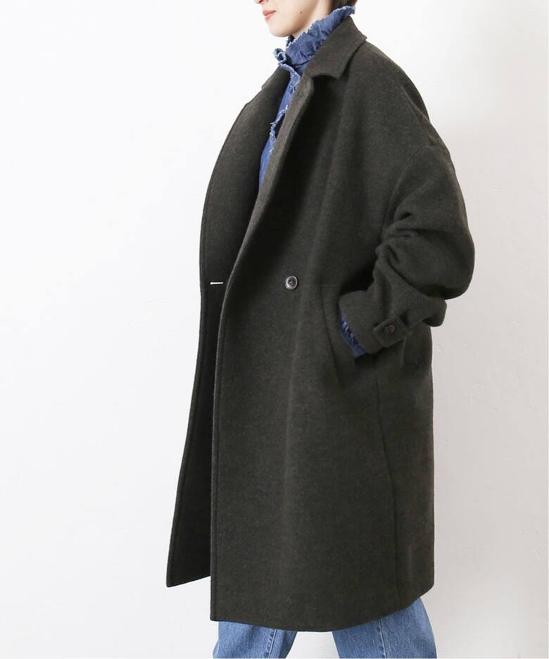 MUSE de Deuxieme Classe ダブルメルトンチェスターコート（WFソフト  