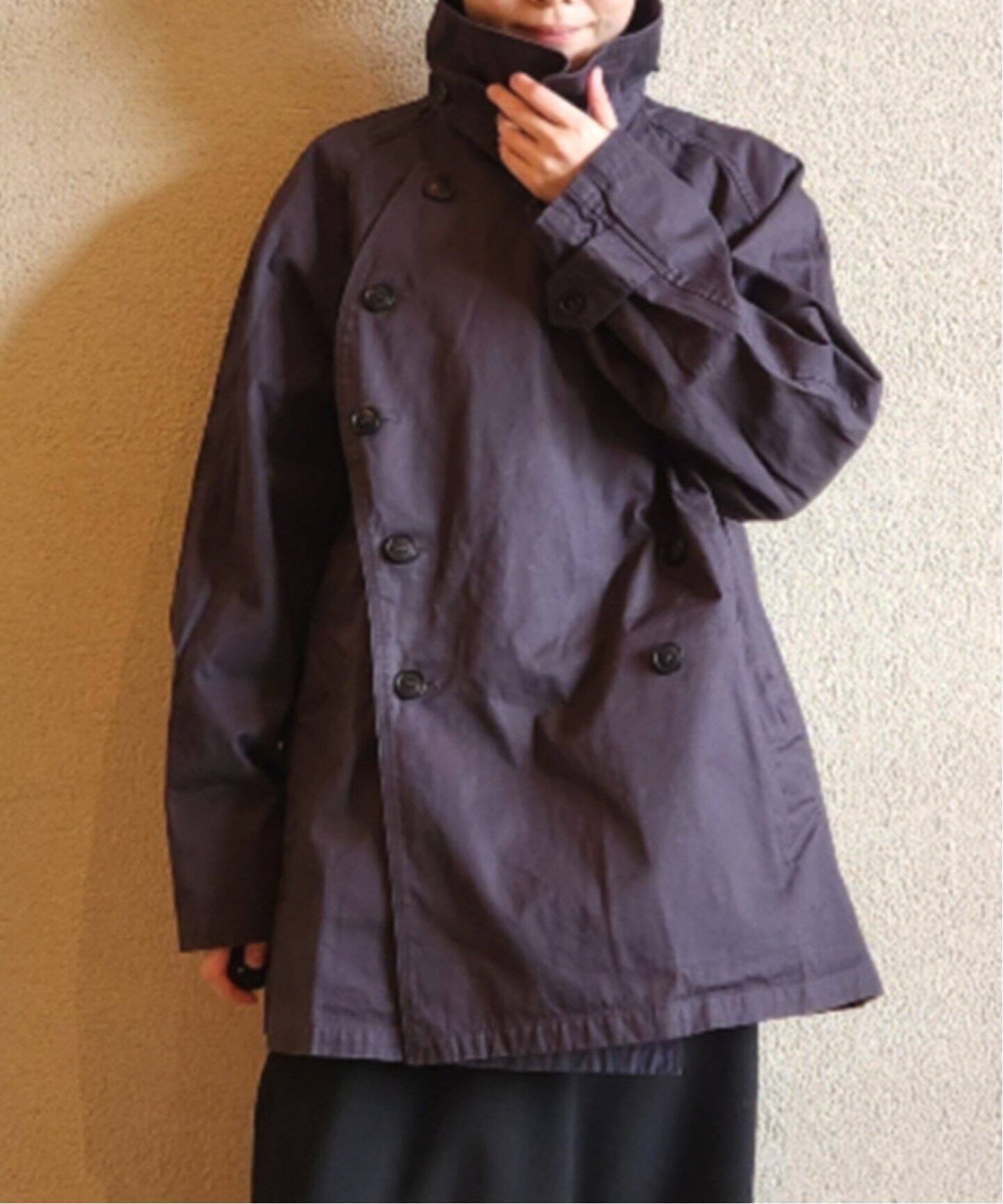 HTS / エイチティーエス】DOUBLE OVER HALF COAT（トレンチコート 