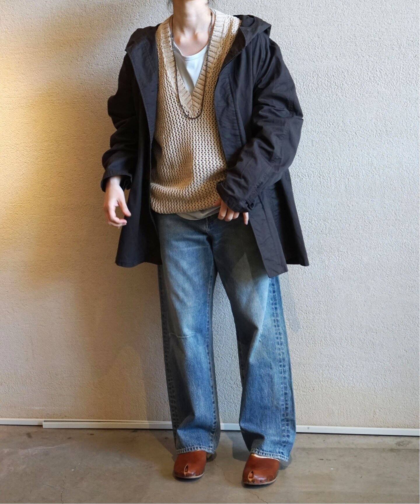 HTS / エイチティーエス】COTTON TWILL HOODED COAT（フードコート 