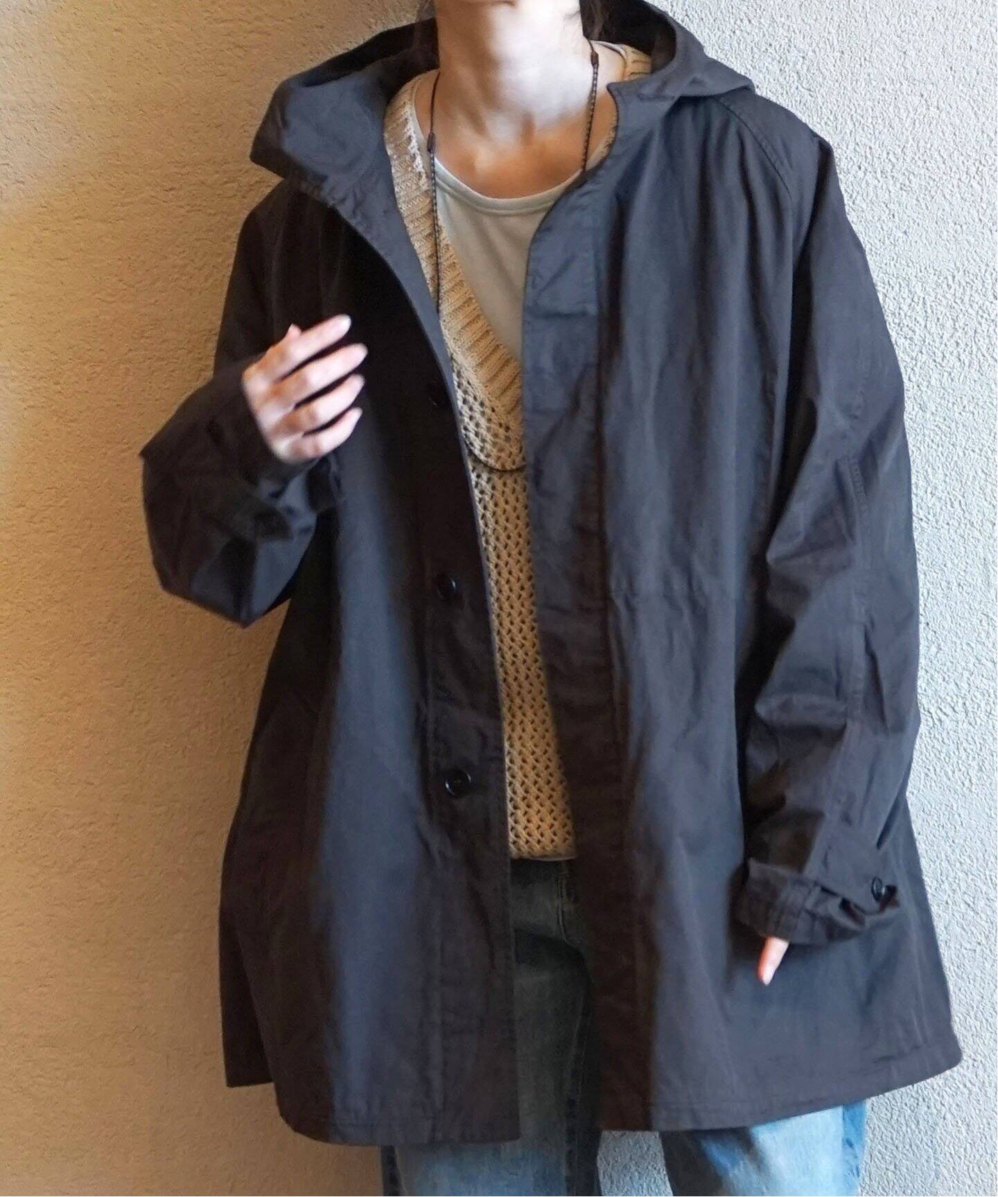 HTS / エイチティーエス】COTTON TWILL HOODED COAT（フードコート 