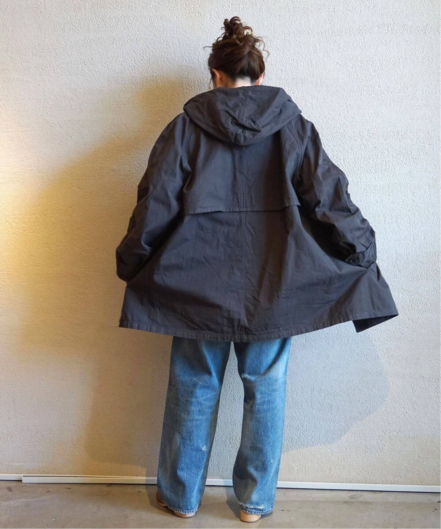 HTS / エイチティーエス】COTTON TWILL HOODED COAT（フードコート 