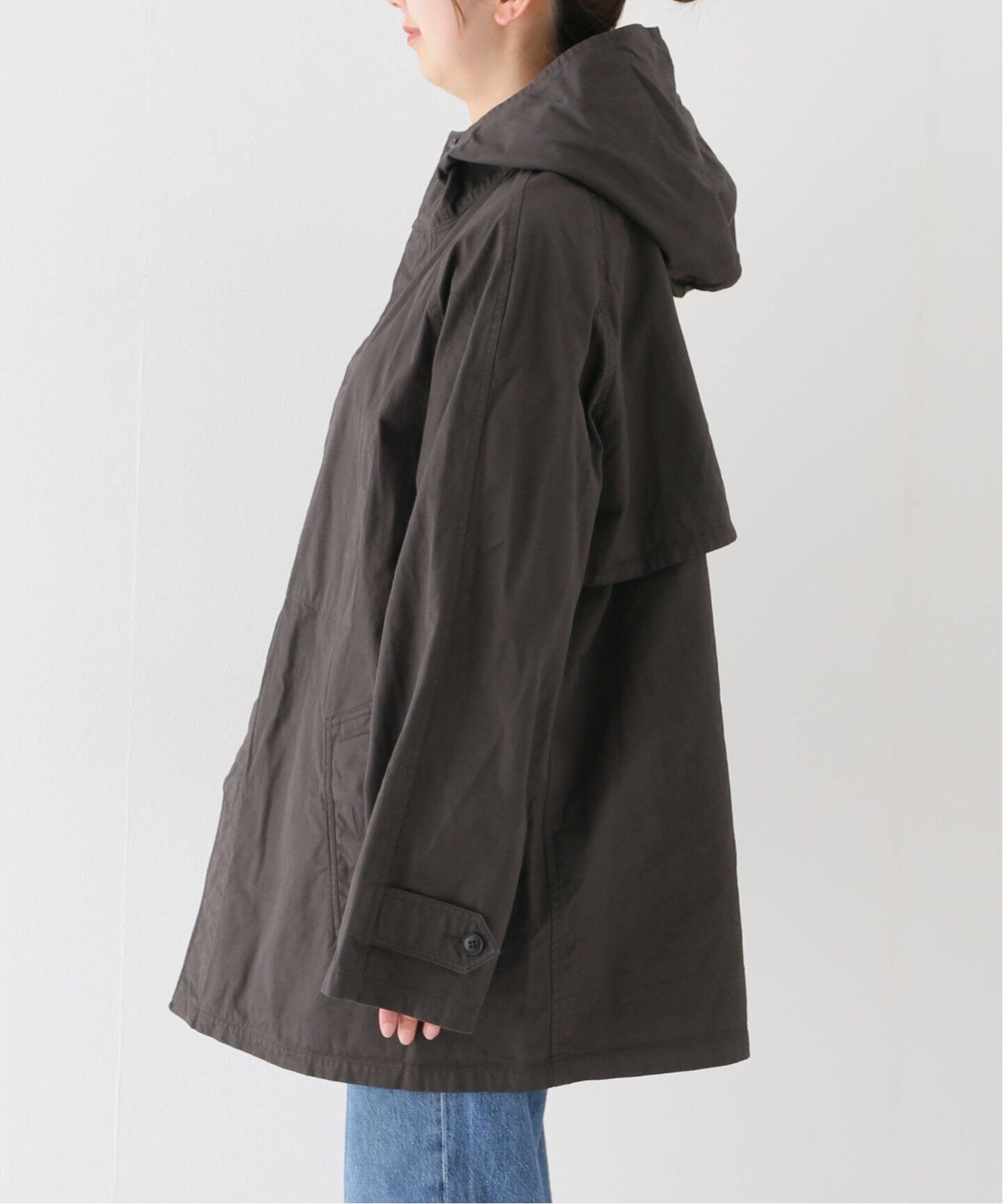HTS / エイチティーエス】COTTON TWILL HOODED COAT（フードコート  