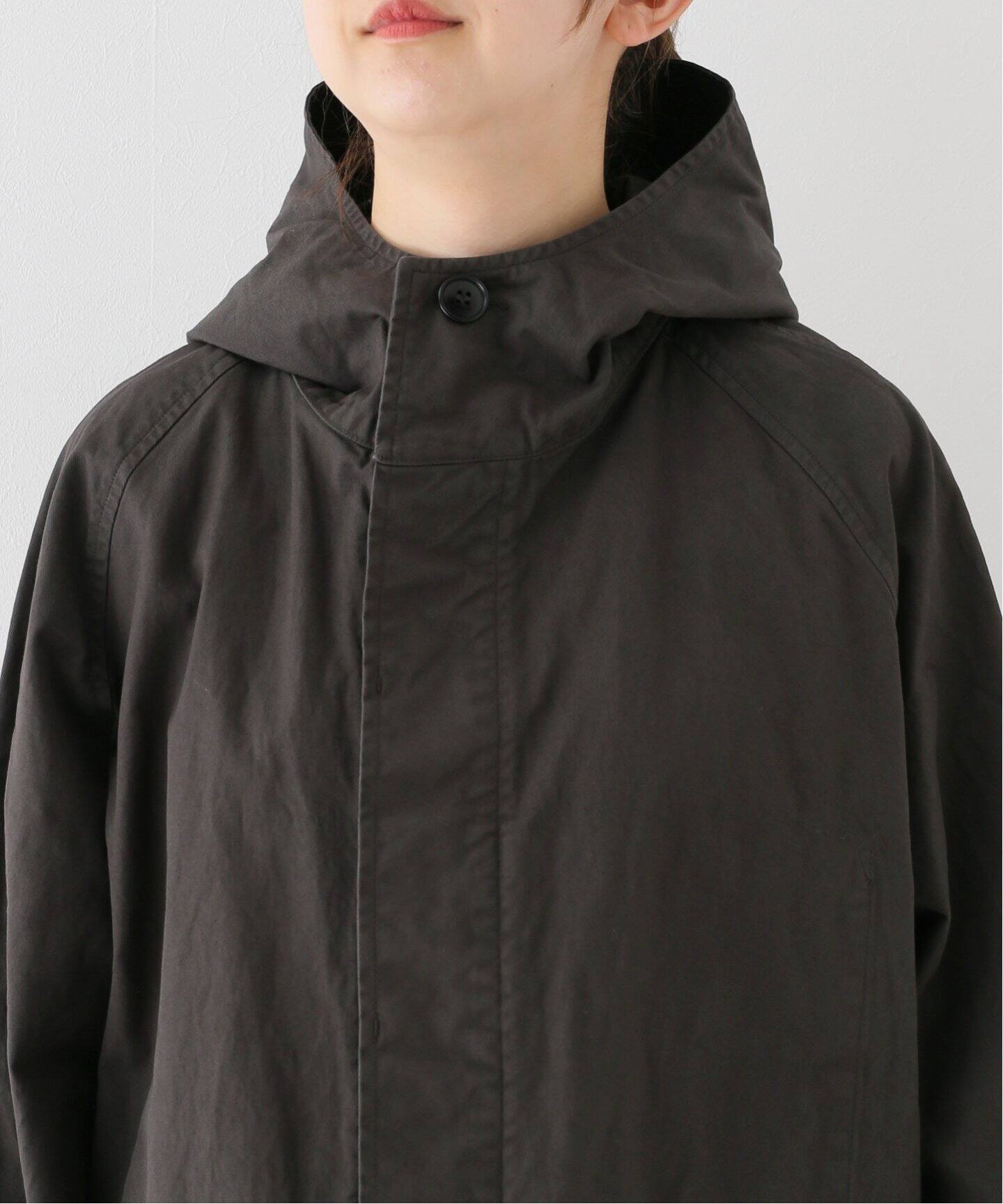HTS / エイチティーエス】COTTON TWILL HOODED COAT（フードコート 