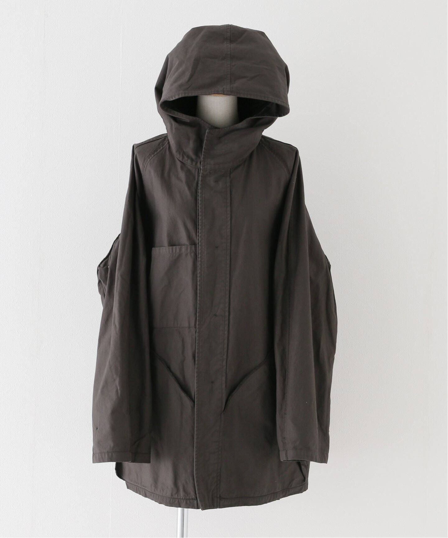 HTS / エイチティーエス】COTTON TWILL HOODED COAT（フードコート 
