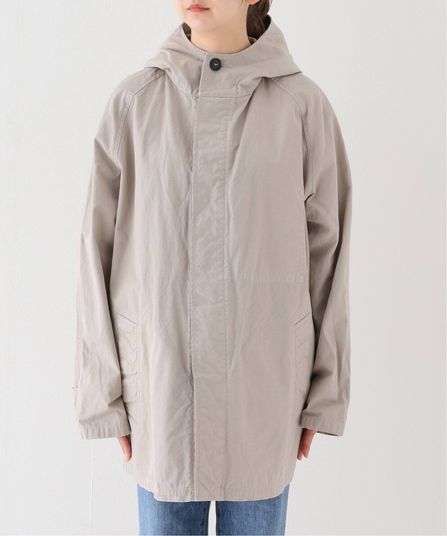 HTS / エイチティーエス】COTTON TWILL HOODED COAT（フードコート 