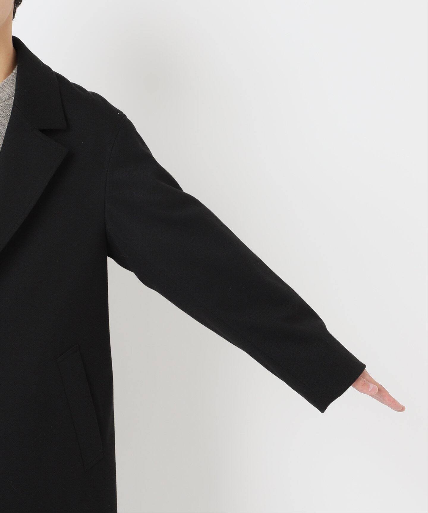 TECH MELTON シングル Aラインコート（ステンカラーコート