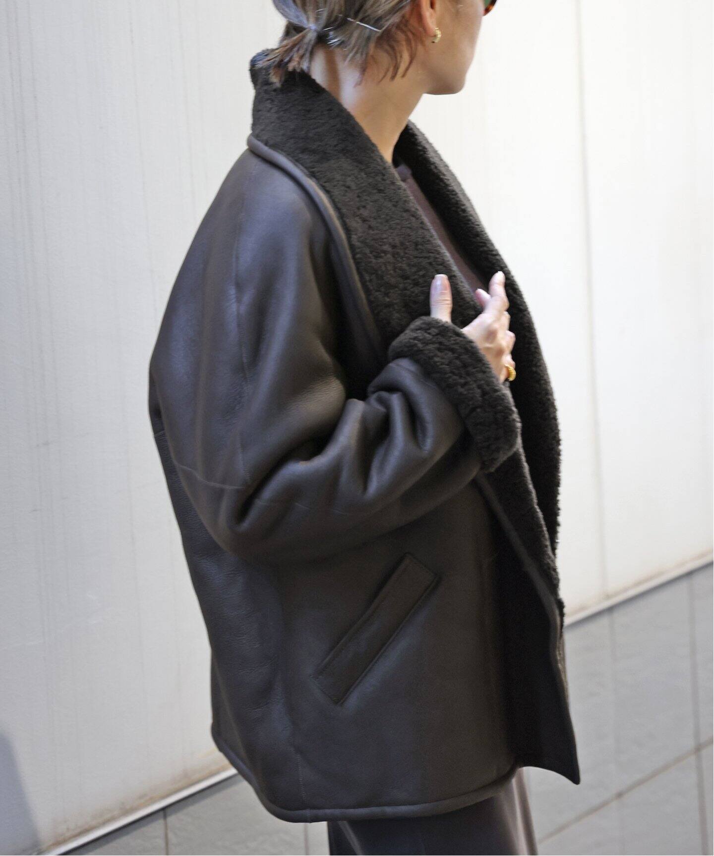 GUSHLOW＆COLE/ガシュロウアンドコール】SHEARLING MIDI コート  