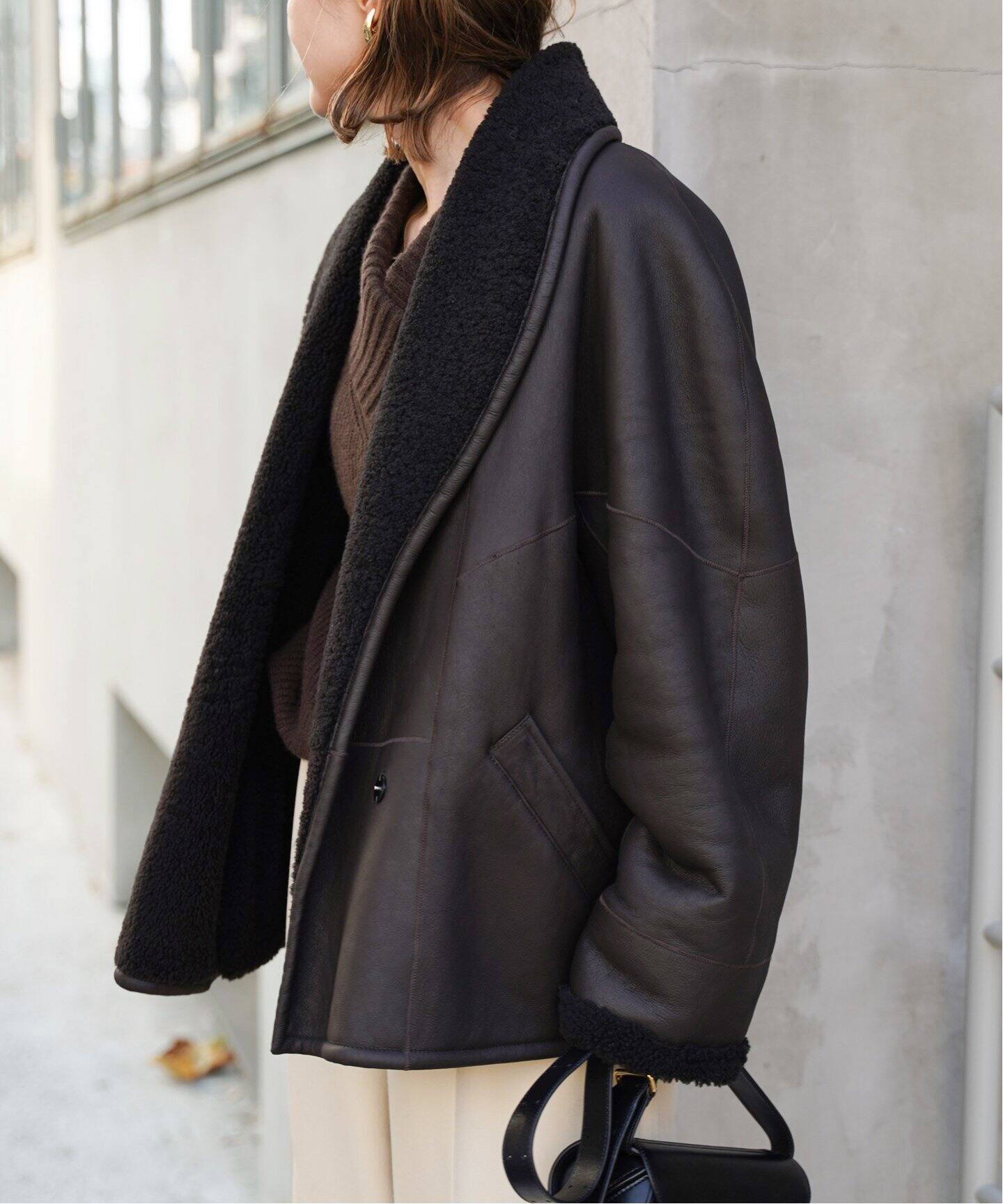 GUSHLOW＆COLE/ガシュロウアンドコール】SHEARLING MIDI コート 