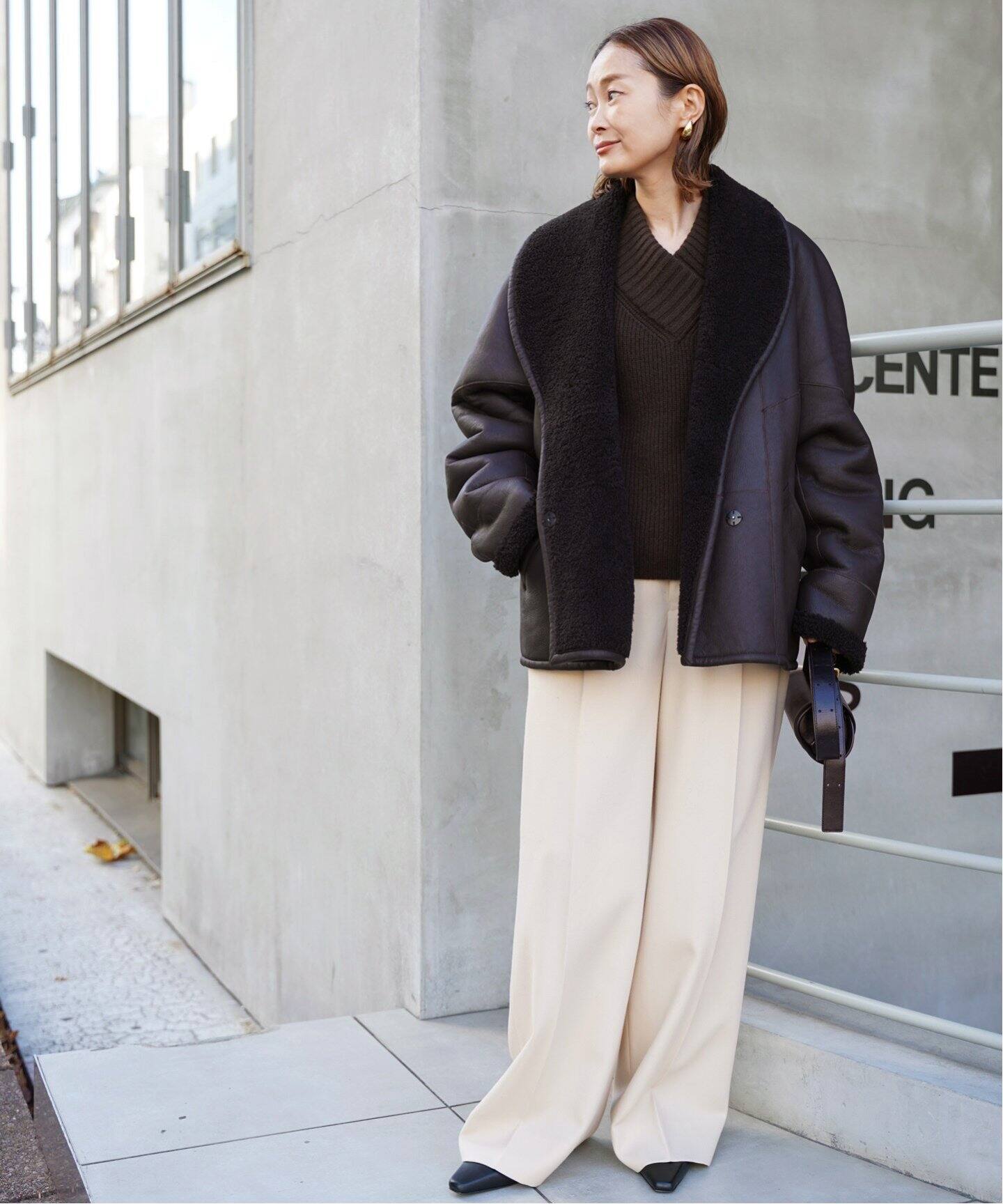 GUSHLOW＆COLE/ガシュロウアンドコール】SHEARLING MIDI コート 