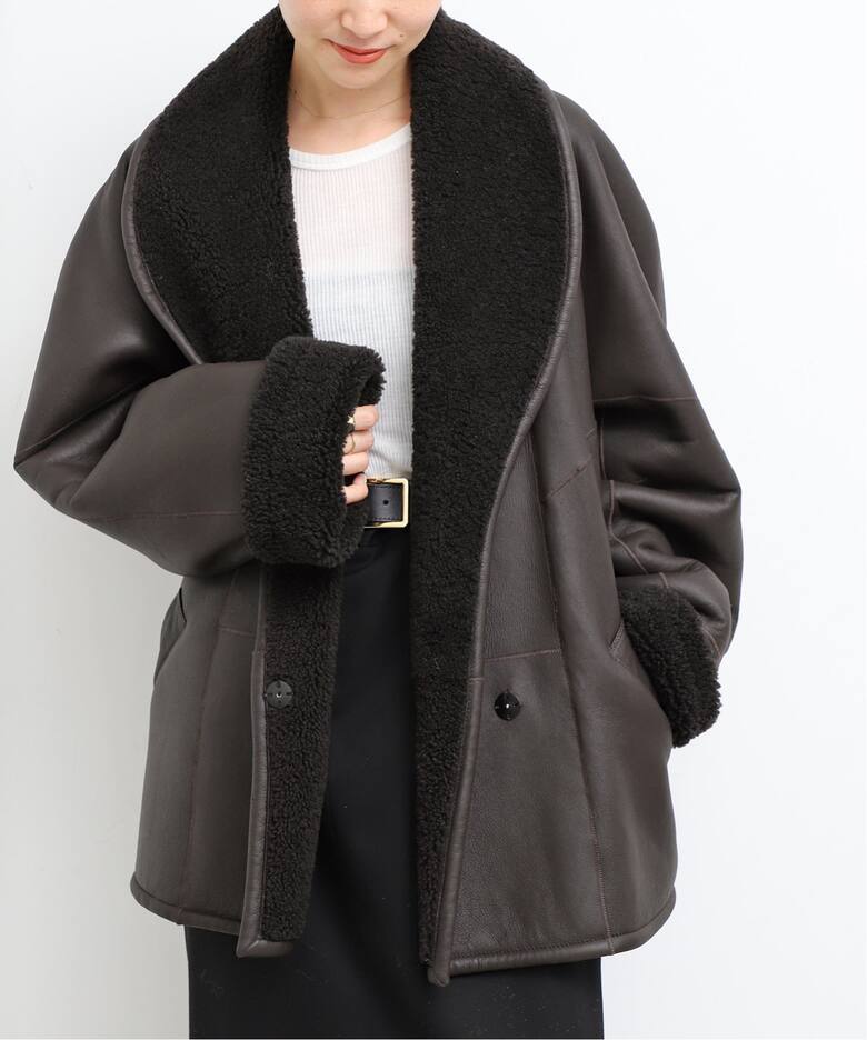 GUSHLOW＆COLE/ガシュロウアンドコール】SHEARLING MIDI コート 