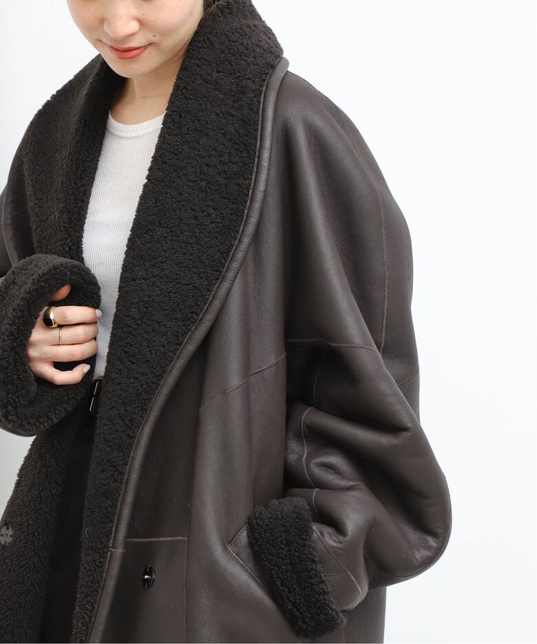 GUSHLOW＆COLE/ガシュロウアンドコール】SHEARLING MIDI コート  