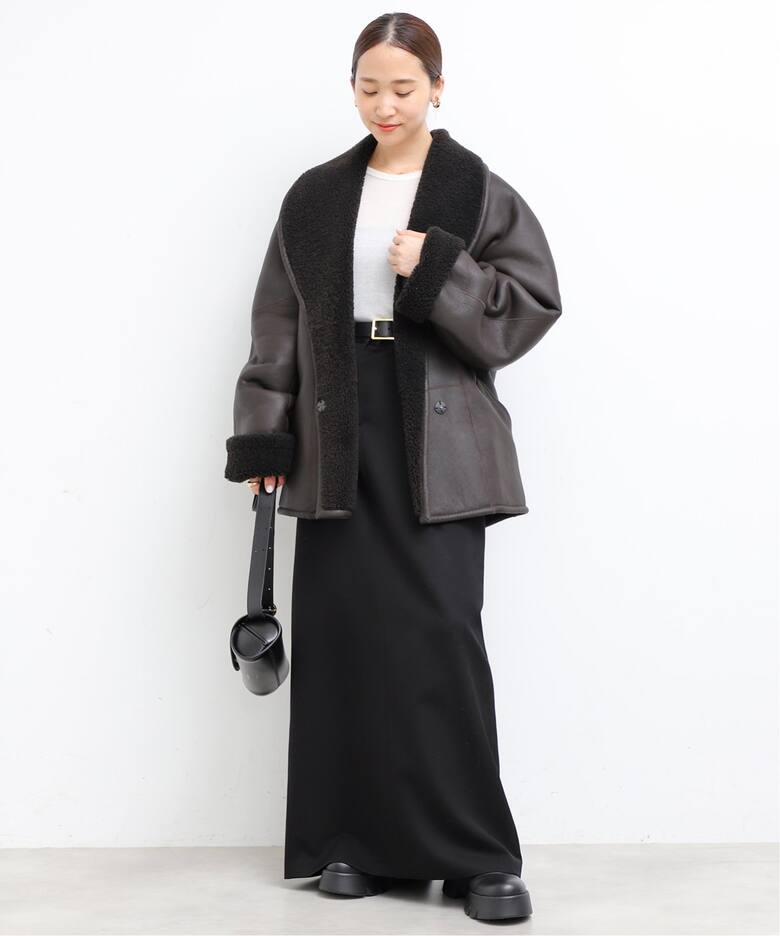 GUSHLOW＆COLE/ガシュロウアンドコール】SHEARLING MIDI コート 