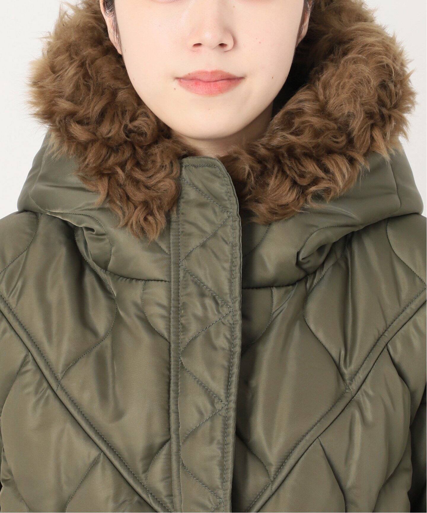 BLANCHA/ブランカ】 Nylon fabric shearling bomber（中綿  