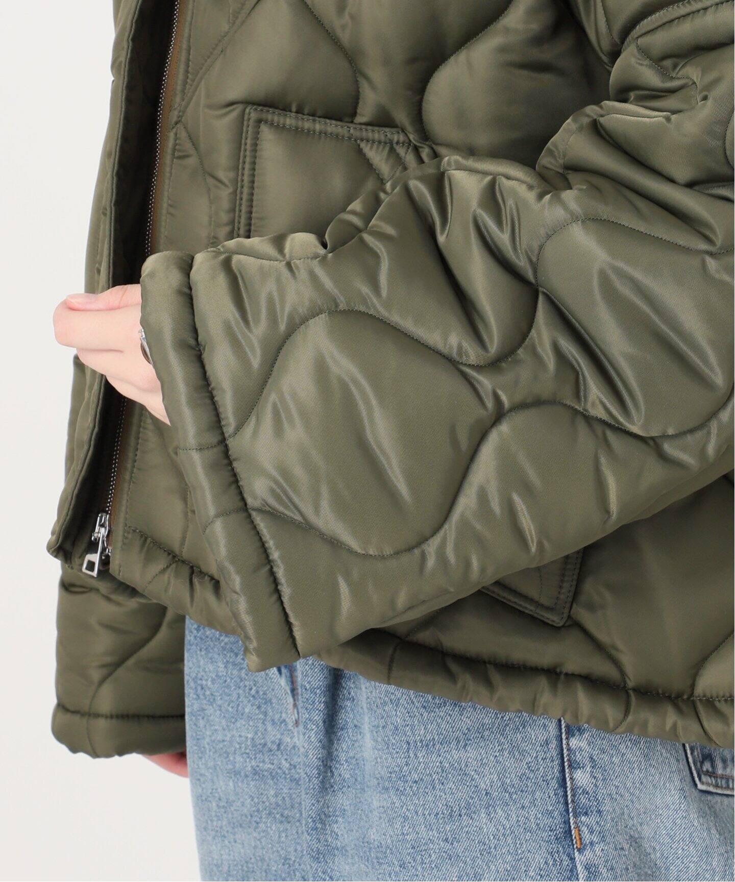 BLANCHA/ブランカ】 Nylon fabric shearling bomber（中綿  