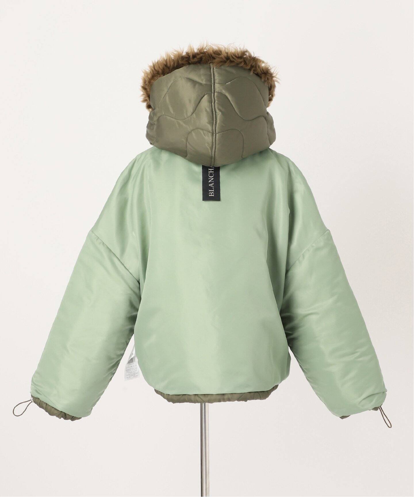 BLANCHA/ブランカ】 Nylon fabric shearling bomber（中綿  