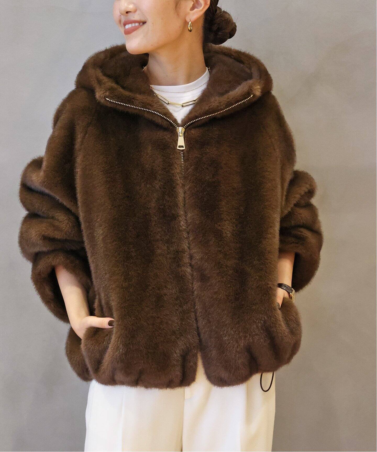 MY WHITE/マイホワイト】 BROWN ブルゾン（その他ブルゾン 