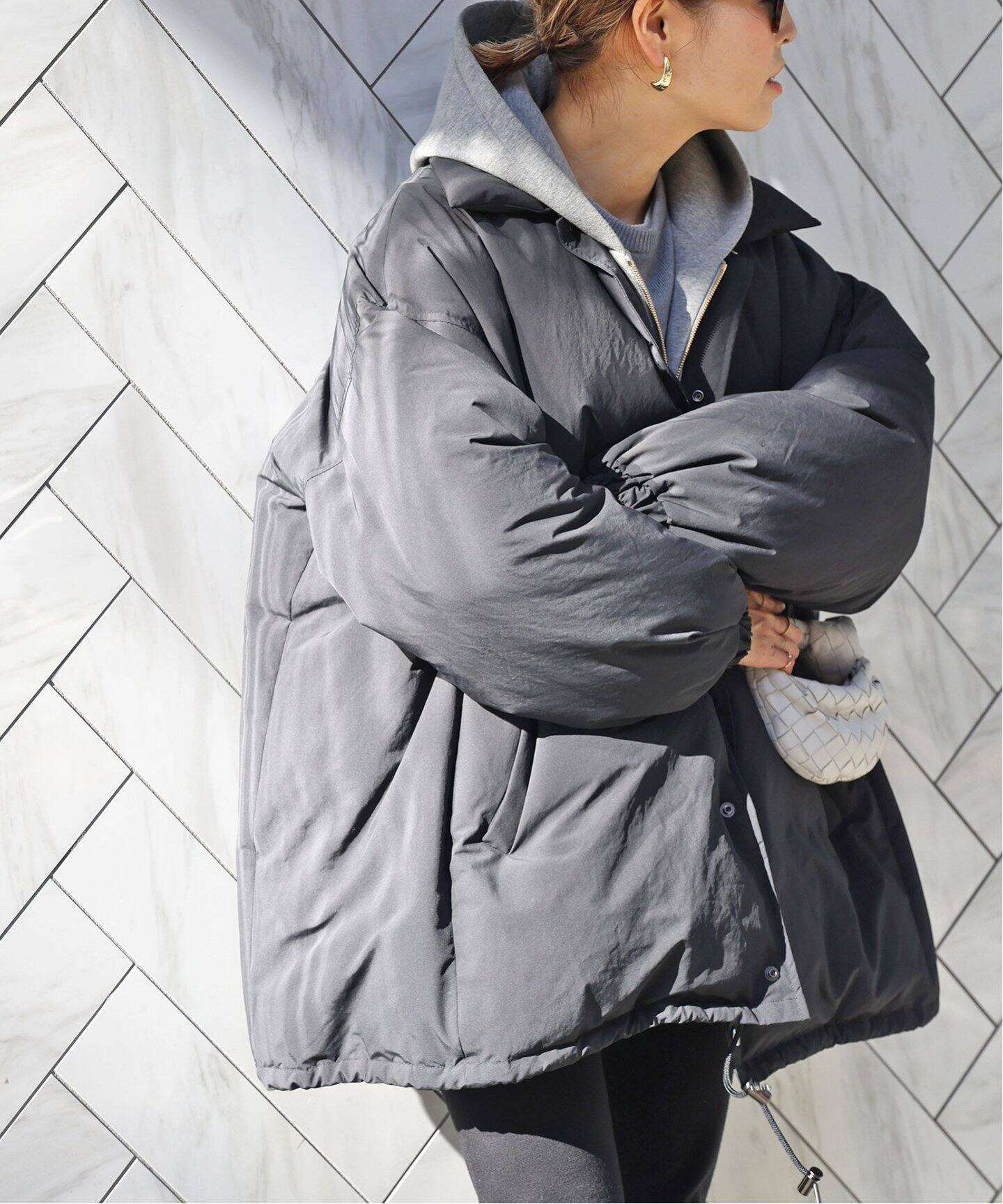 CALUX/キャラクス】 PUFFER COACH JACKET（ダウンジャケット  