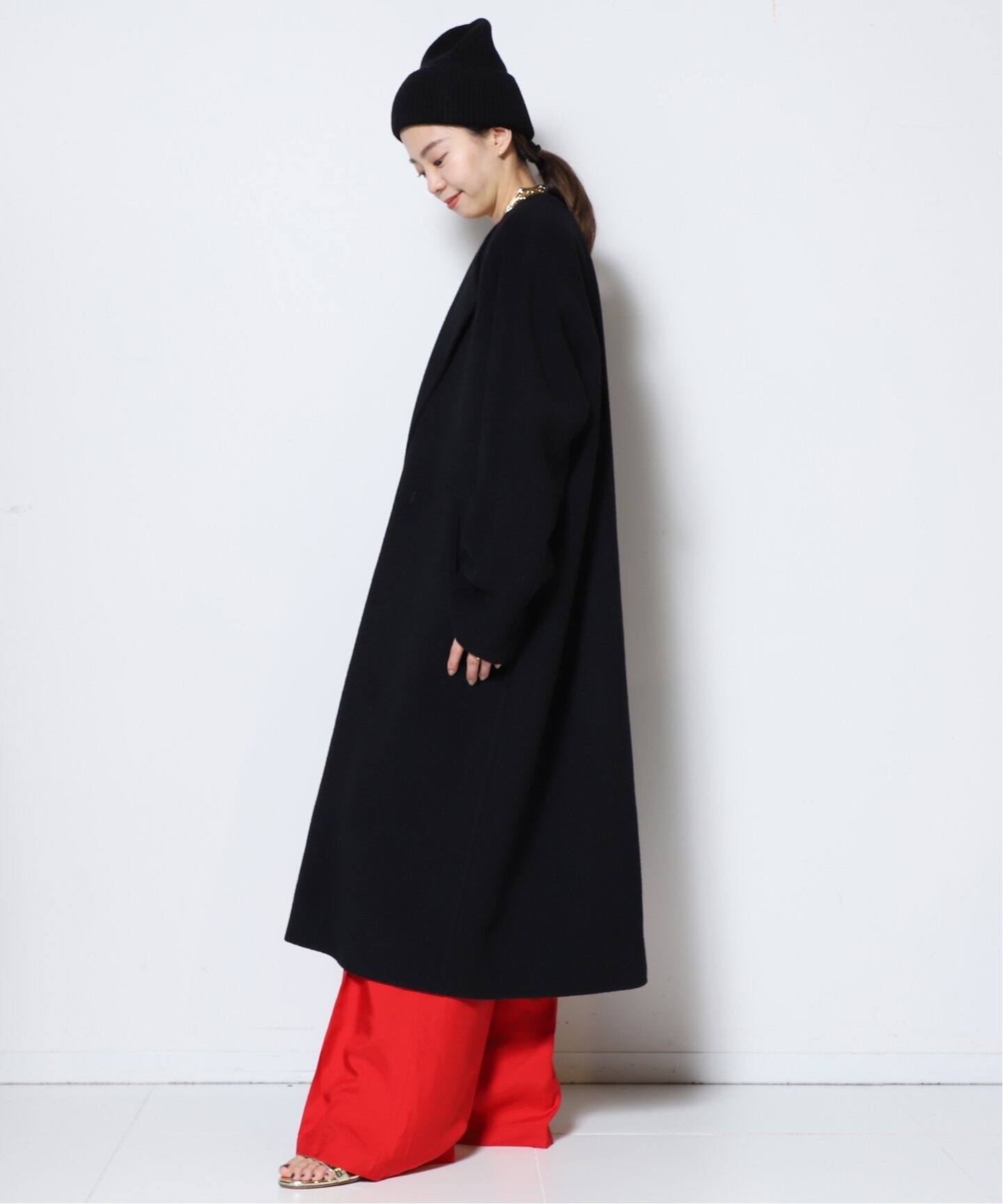 ウールアンゴラ OVER コート（ノーカラーコート）｜MUSE de Deuxieme  