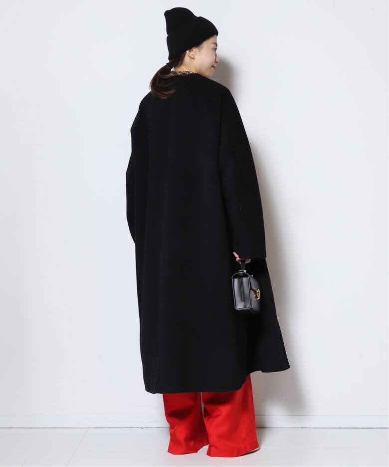 ウールアンゴラ OVER コート（ノーカラーコート）｜MUSE de Deuxieme  