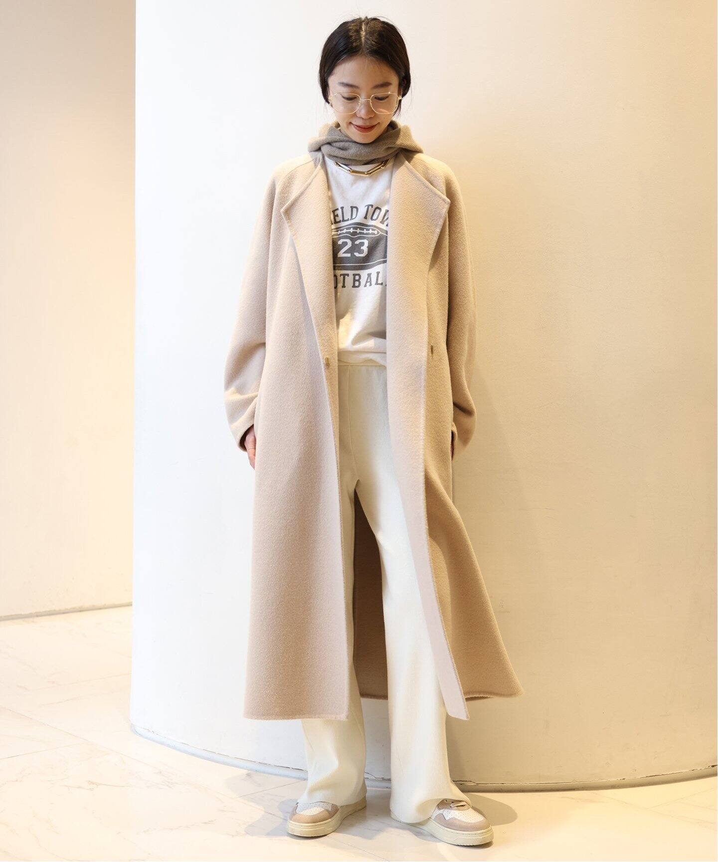 ウールアンゴラ OVER コート（ノーカラーコート）｜MUSE de Deuxieme  