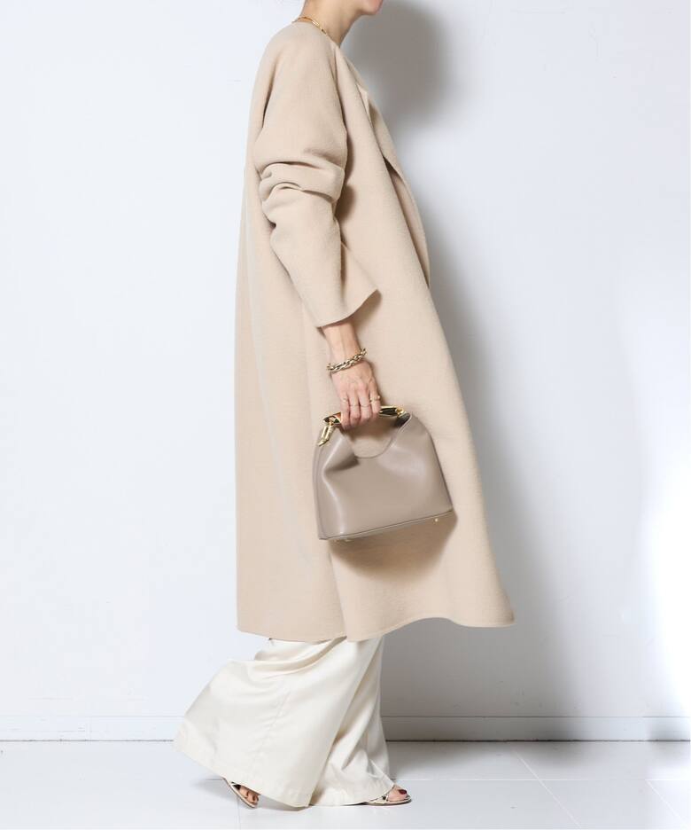 ウールアンゴラ OVER コート（ノーカラーコート）｜MUSE de Deuxieme  