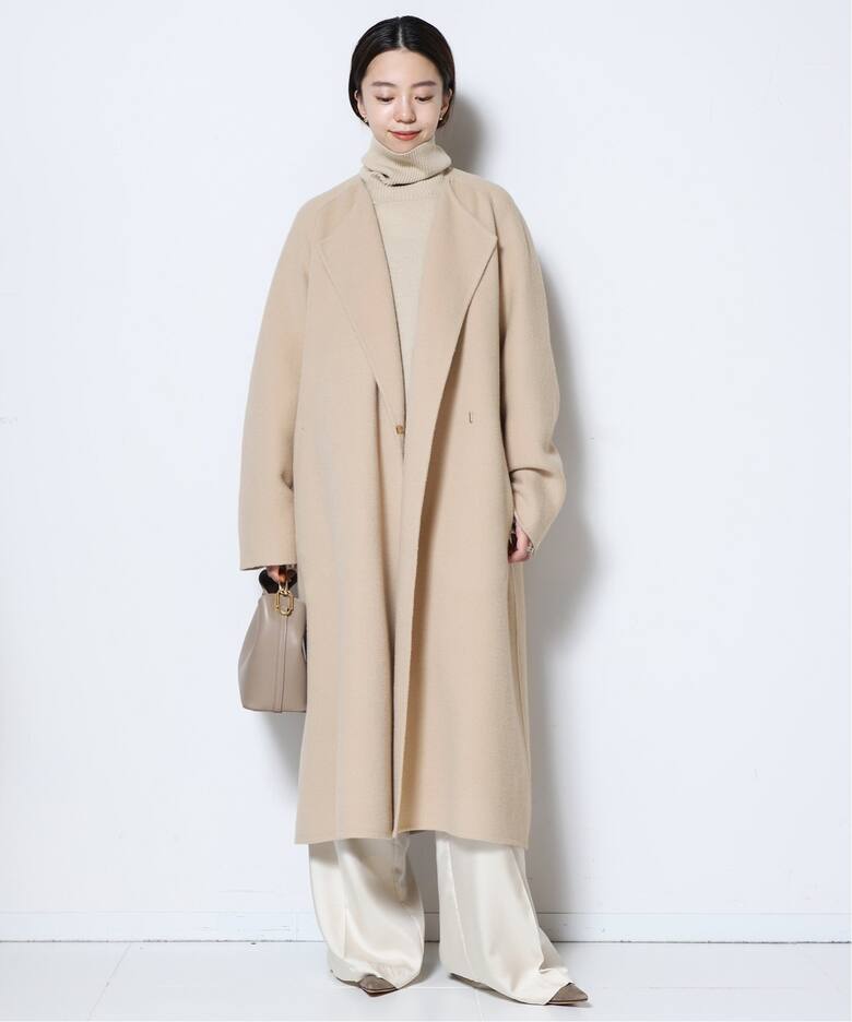 ウールアンゴラ OVER コート（ノーカラーコート）｜MUSE de Deuxieme  