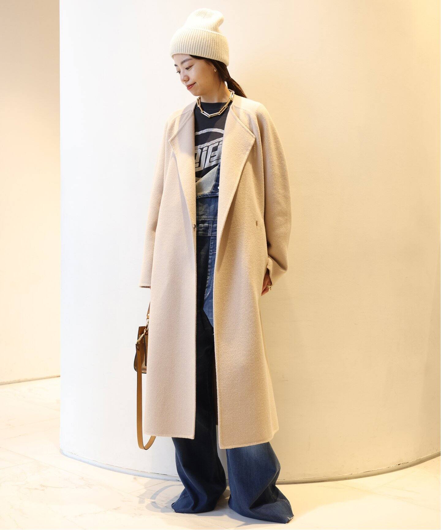 ウールアンゴラ OVER コート（ノーカラーコート）｜MUSE de Deuxieme  